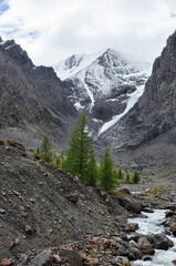 Fototapeta na wymiar glacier in the mountains