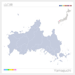 山口県の地図・Yamaguchi