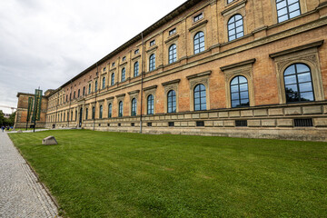 View of the historic palace and museum Alte Pinakothek in Munich in Bavaria