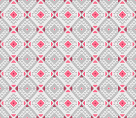 Japanese Cute Diamond Plaid Vector Seamless Pattern