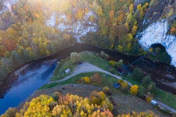 Aerial view of Suncuius, Bihor, Romania