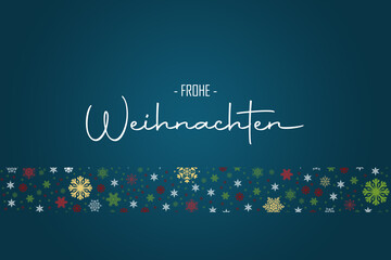 Naklejka premium Karte oder Banner mit Frohe Weihnachten