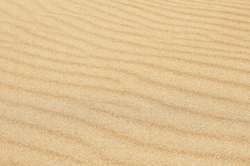 Fototapeta na wymiar Sand texture. Sandy beach for background. Top view. Natural sand stone texture background. sand on the beach as background. Wavy sand background for summer designs.