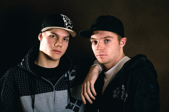 Portrait of two teenagers