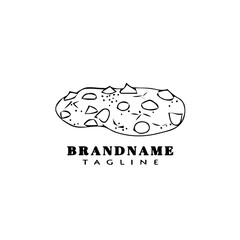 chip cookies logo cartoon design icon template black vector illustration