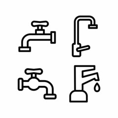 Faucet Icon Design Vector Template Illustration