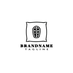 chocolate product logo cartoon design icon template black isolated vector illustration