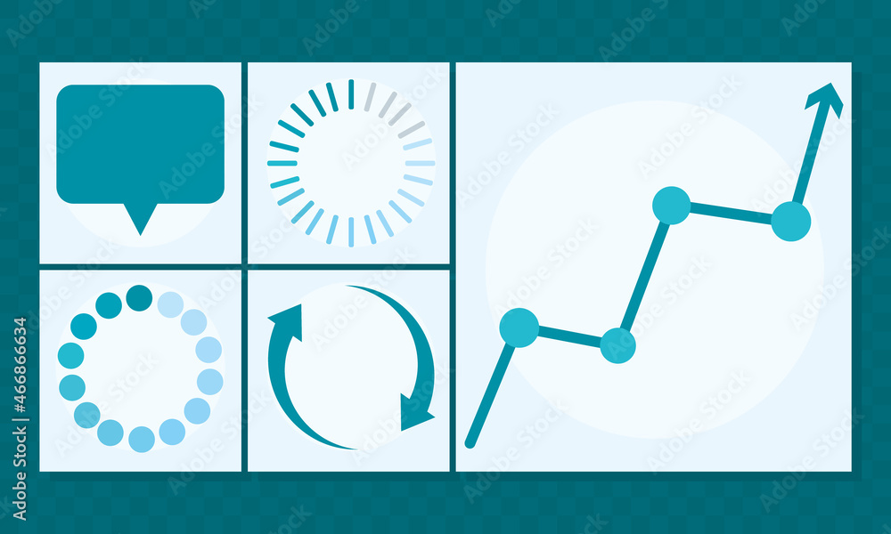 Poster arrows and loading circles