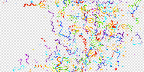 ribbon serpentine tinsel red spiral color curly