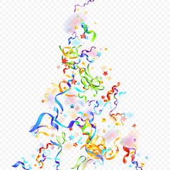 ribbon spiral confetti carnival color shine gift