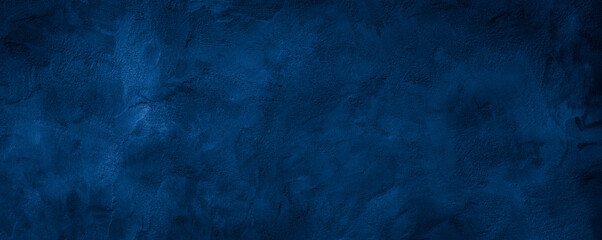 Dark blue rough grainy stone or concrete wall texture background - obrazy, fototapety, plakaty