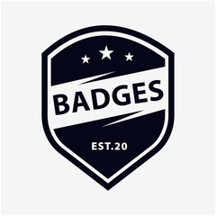 Vintage Shield Emblem Vector Design Illustration