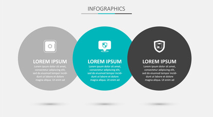 Set Location shield, Safe and Delivery security with. Business infographic template. Vector