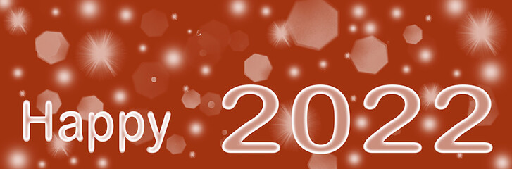 happy 2022 red background