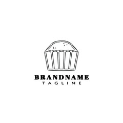 cupcake logo cartoon icon design template isolated vector illustration