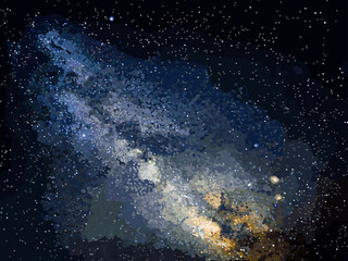 リアルで美しい天の川銀河の背景素材