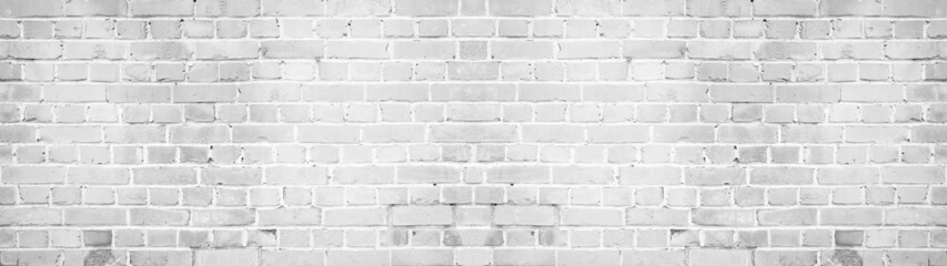 White gray grey damaged rustic brick wall brickwork stonework masonry texture background banner panorama
