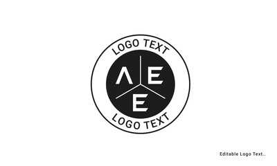 Vintage Retro AEE Letters Logo Vector Stamp	