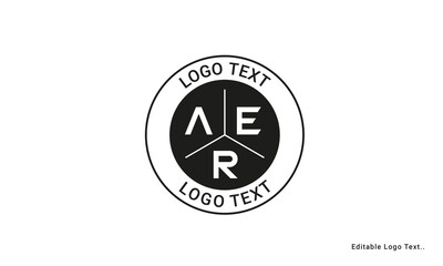 Fototapeta na wymiar Vintage Retro AER Letters Logo Vector Stamp 