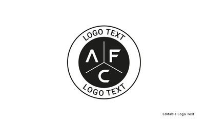 Vintage Retro AFC Letters Logo Vector Stamp 