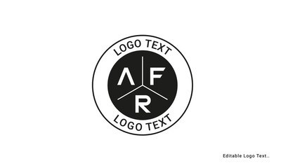 Vintage Retro AFR Letters Logo Vector Stamp	