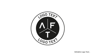 Vintage Retro AFT Letters Logo Vector Stamp	