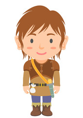 質素な装備の冒険者　ゲームキャラクター