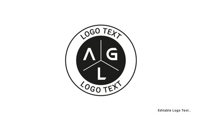 Vintage Retro AGL Letters Logo Vector Stamp	