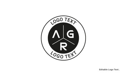 Vintage Retro AGR Letters Logo Vector Stamp	