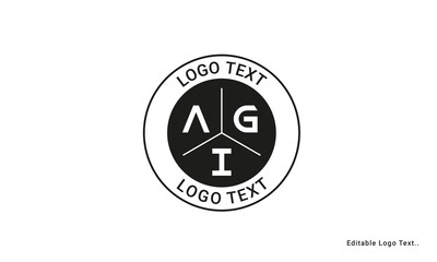 Vintage Retro AGI Letters Logo Vector Stamp 