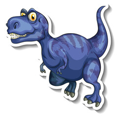 Tyrannosaurus dinosaur cartoon character sticker