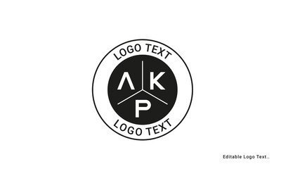 Vintage Retro AKP Letters Logo Vector Stamp	