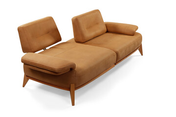 Modern comfortable furniture on white background