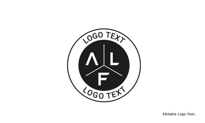 Vintage Retro ALF Letters Logo Vector Stamp	