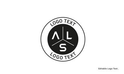 Vintage Retro ALS Letters Logo Vector Stamp 