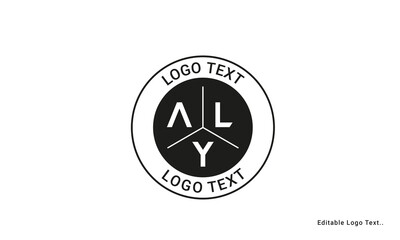 Vintage Retro ALY Letters Logo Vector Stamp	