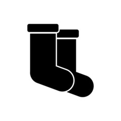Christmas socks silhouette. Socks vector.