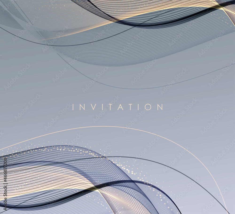 Poster vector abstract colorful flowing wave lines. design element for wedding invitation, greeting card