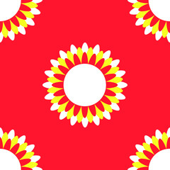 Flower flora vector pattern seamless background wal