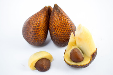 Salacca zalacca fruit, Snake fruit, food photography.