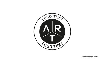 Vintage Retro ART Letters Logo Vector Stamp	