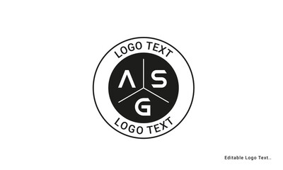 Vintage Retro ASG Letters Logo Vector Stamp	