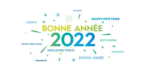 vœux 2022, carte de voeux bonne année
