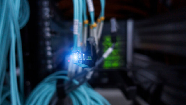 Rg-45 conncetor on server room