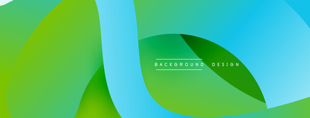 Abstract overlapping lines and circles geometric background with gradient colors