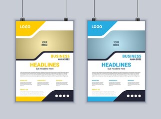 Creative Business Flyer Design Vector Template. 2 Page Flyer Design. Modern Flyer Design. Business Layout.