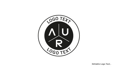 Vintage Retro AUR Letters Logo Vector Stamp	