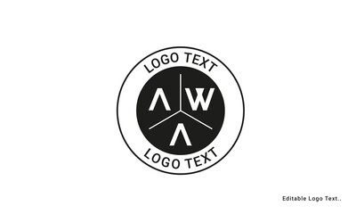Vintage Retro AWA Letters Logo Vector Stamp	 - obrazy, fototapety, plakaty