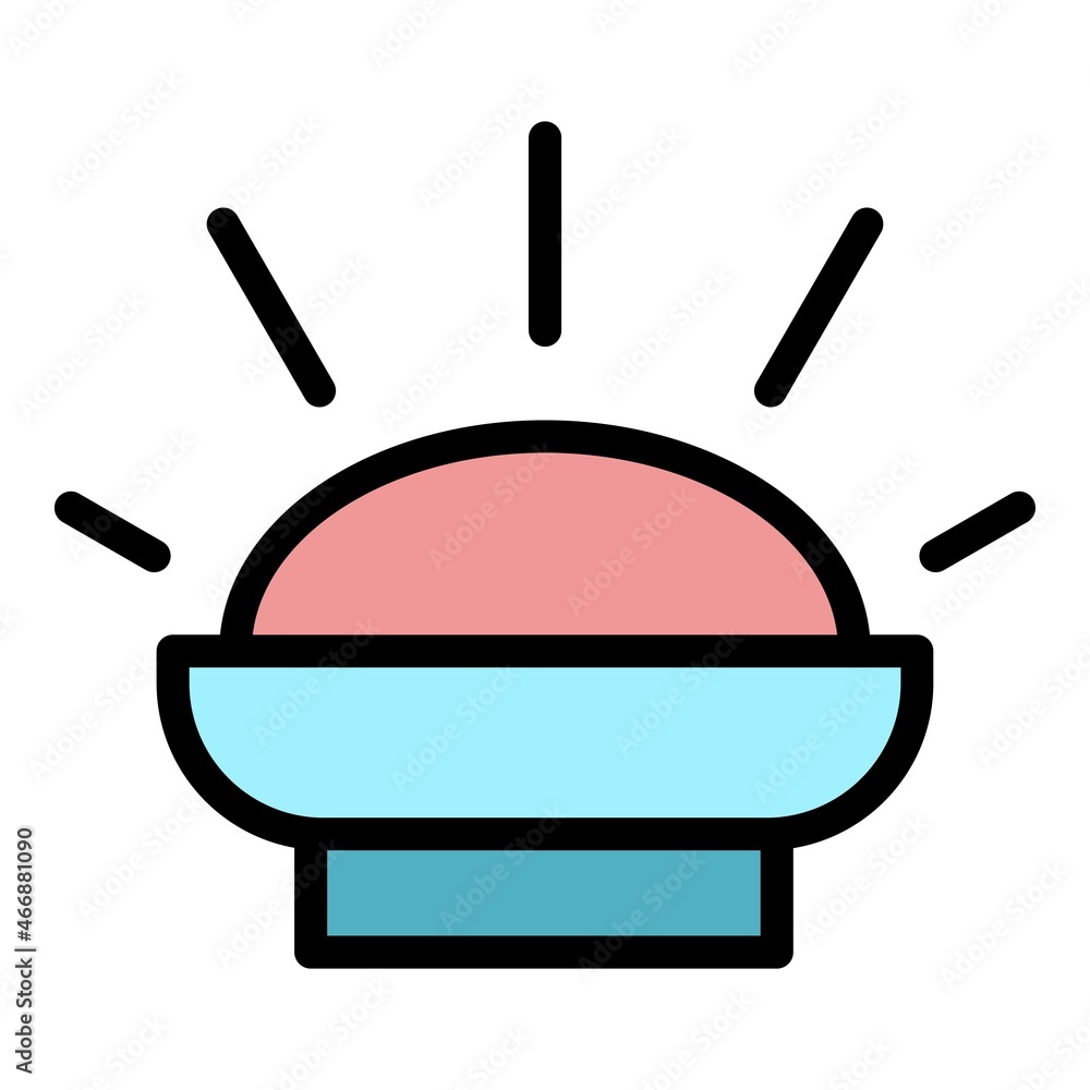 Poster signal button icon. outline signal button vector icon color flat isolated