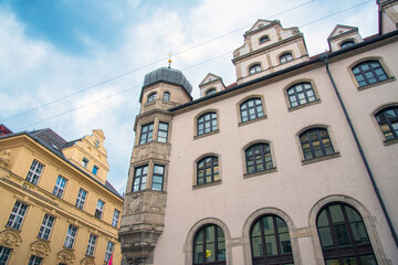 Antique building view in Old Town Munich, Germany